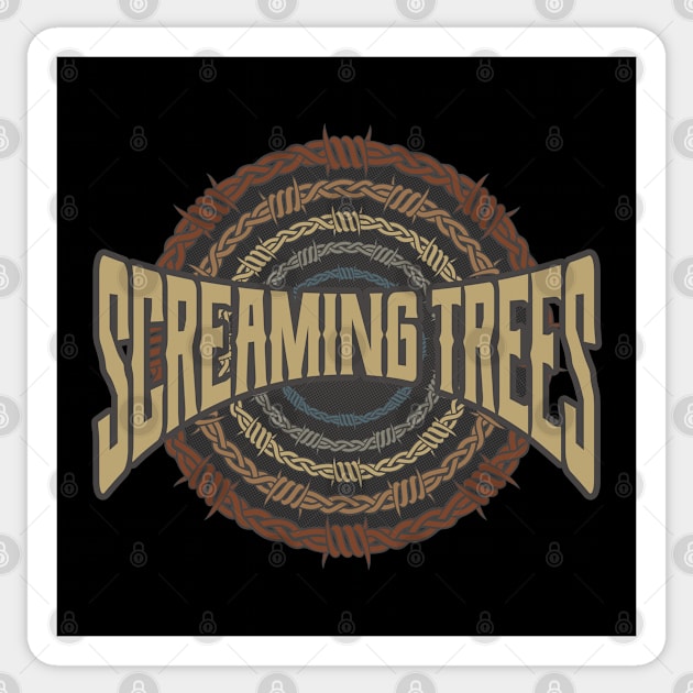 Screaming Trees Barbed Wire Sticker by darksaturday